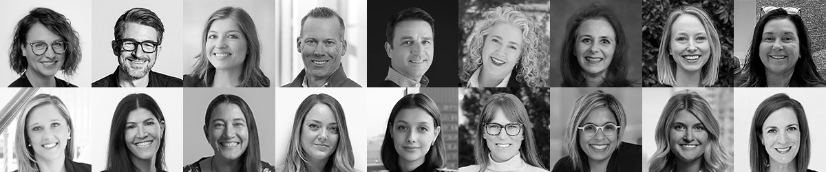 18 black and white headshots showing Advisory Council members